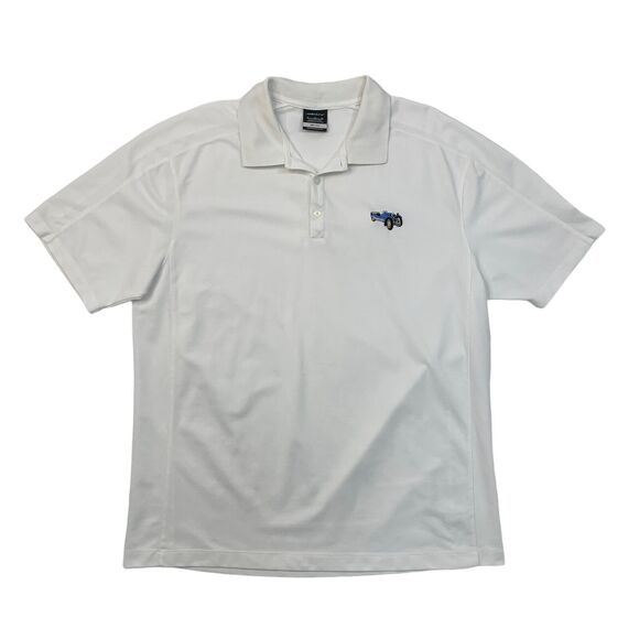 Nike Polo Shirt Mens XL Extra Large White Golf Dri Fit Classic Car Short Sleeve - Picture 1 of 10